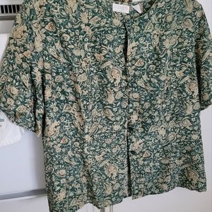 Vintage plus silk 2 piece top and skirt
